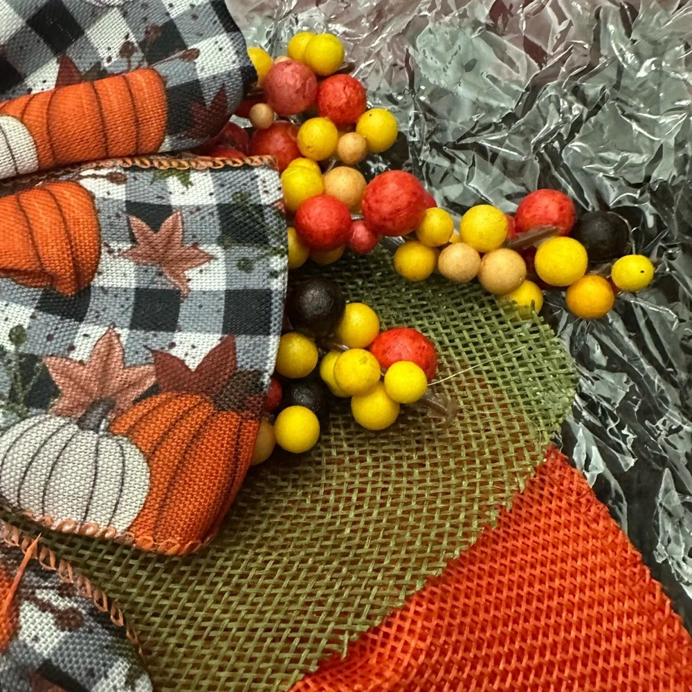Chic Orange Textured wreath for the holidays